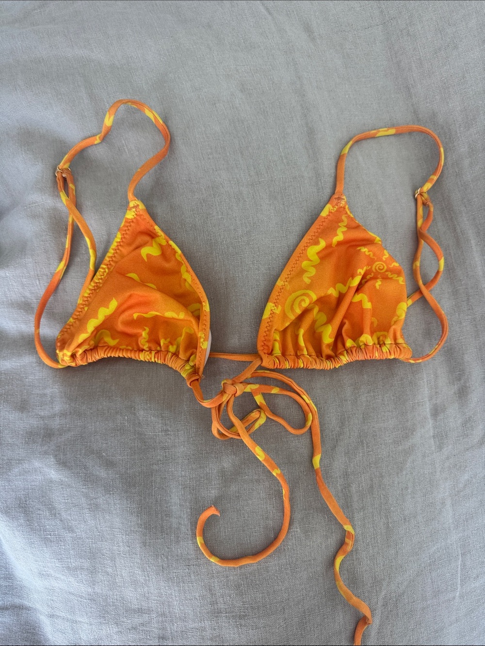 Heavy Manners front tie top in Sunkist